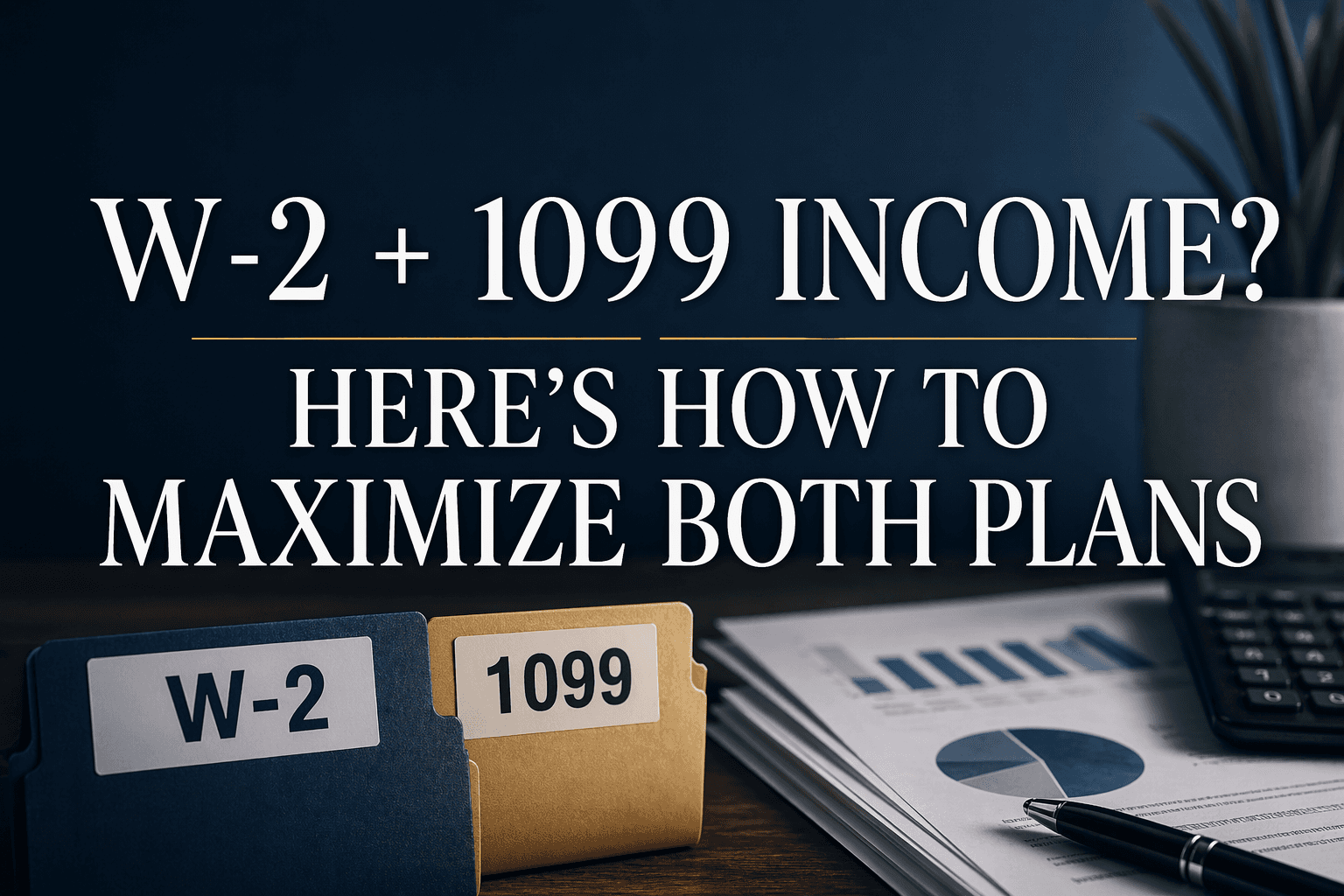 W-2 + 1099 Income? Here’s How to Maximize Both Plans
